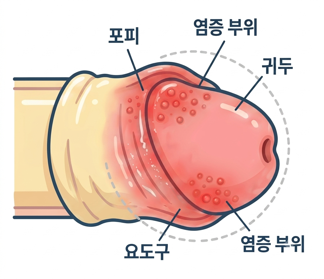 귀두포피염 설명 이미지