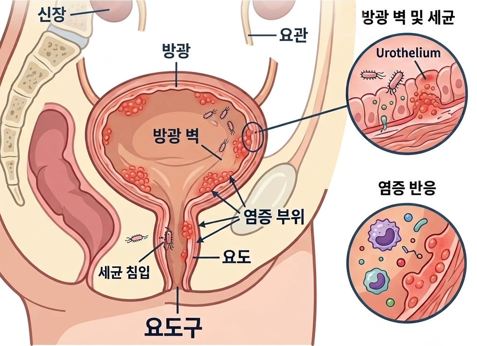 방광염 방광 위치 설명