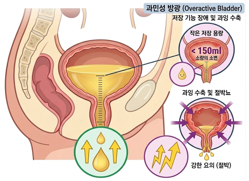 과민성방광 방광 수축 설명